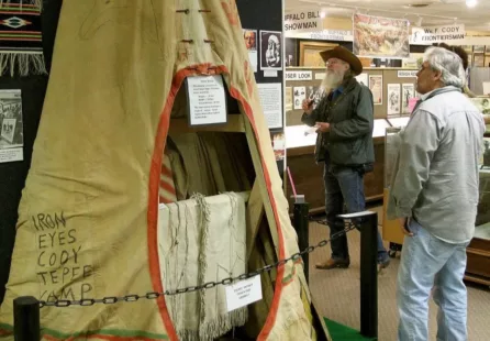 Iron Eyes Cody Tepee on display